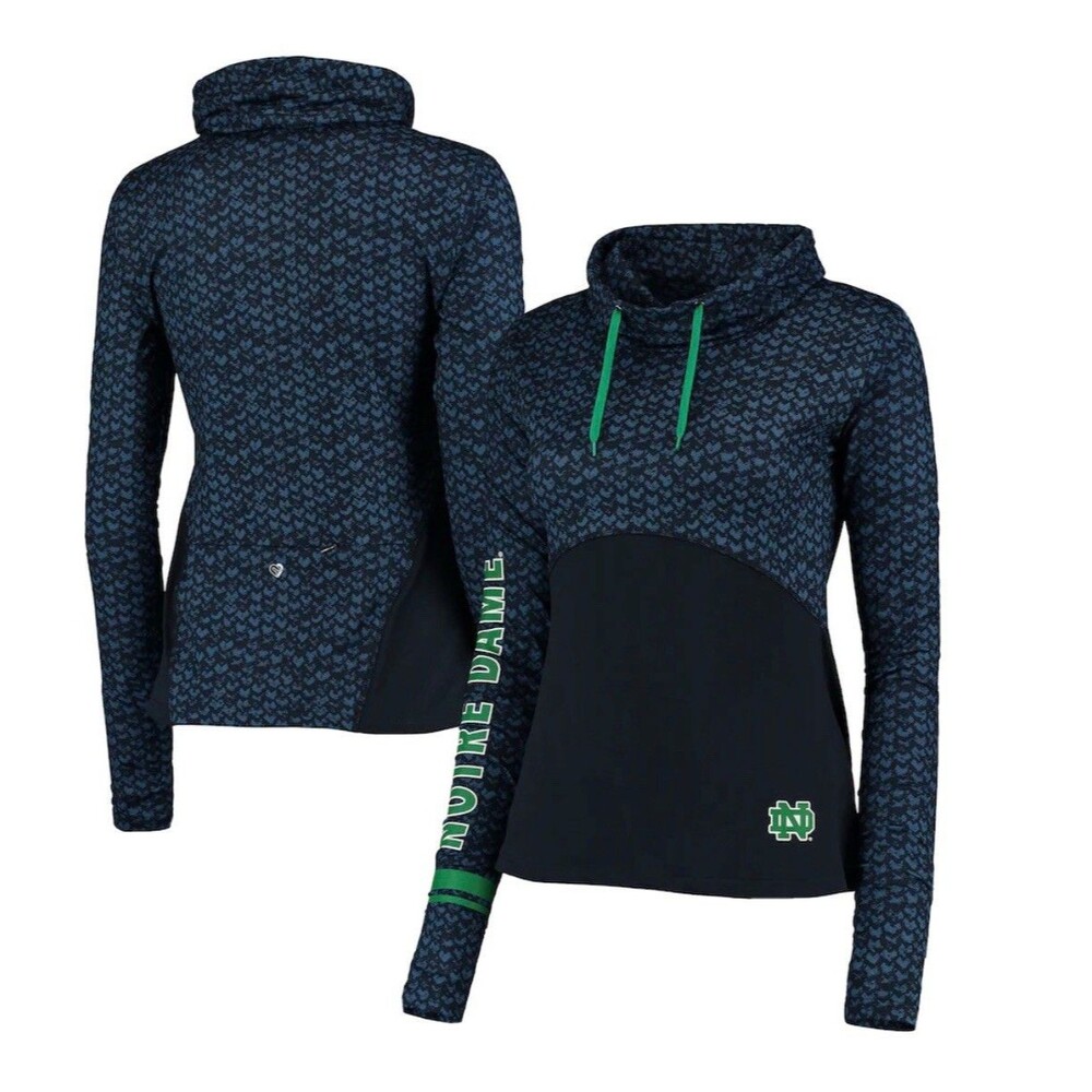 Notre‎ Dame Fighting Irish NCAA Women’s Mock Cowl Neck Pullover Hoodie XL